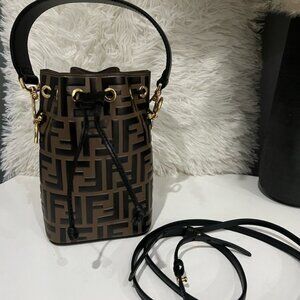 Fendi brown Mon Tresor small bucket bag